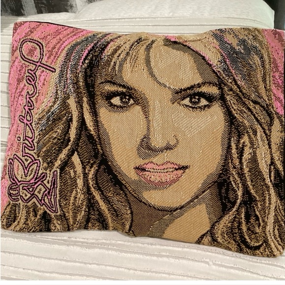 Vintage & New - Britney Spears Woven Pillow Case - Rare - Collectible - Unique - Picture 2 of 11